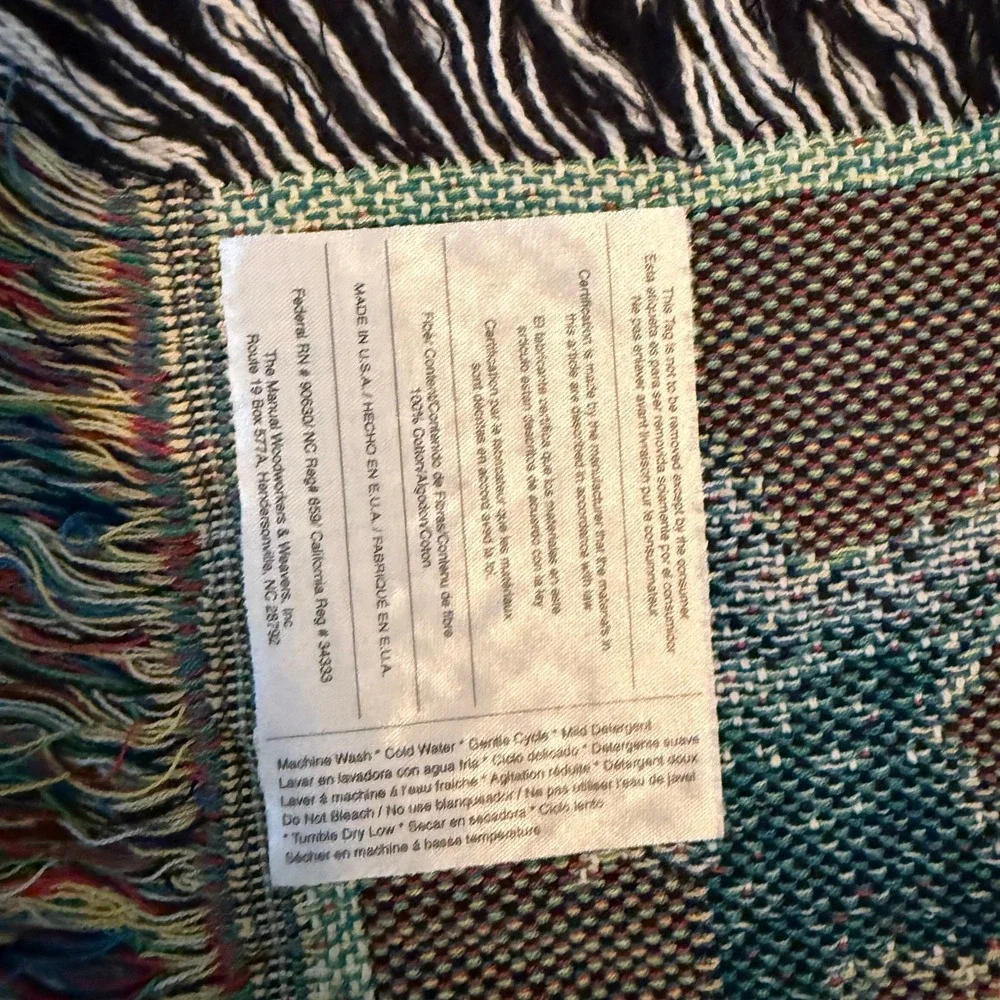 Christmas Tapestry Blanket Peppermint Hills Sandi Gore Evans Snowman Throw 50x60